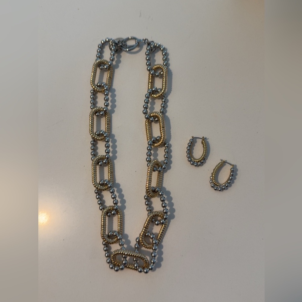 Two tone Necklace Set